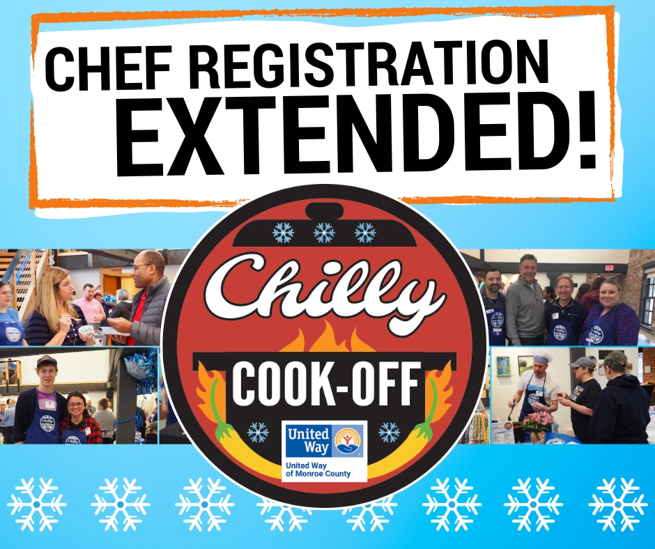 CHEF REGISTRATION EXTENDED! A few chef spots up for grabs in the United Way #ChillyCookOff! Show off your fave recipe, share your chili with the community, and support important work. Join the fun - reserve your spot today! loom.ly/Zttkll8  #freezefestbtown <a href="/VisitBtown/">Visit Bloomington</a>