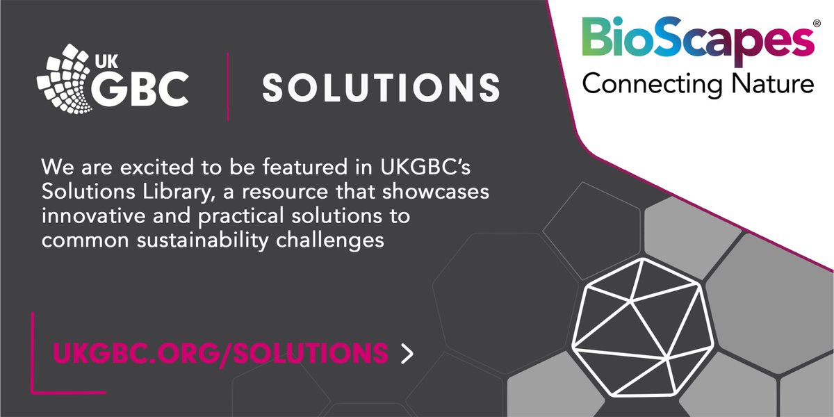 We are delighted to announce that our BioCube® is now featured in @UKGBC Solutions Library. The Library showcases innovative and everyday solutions for improving the sustainability of the built environment. #UKGBCSolutions #BuiltEnvironment #BiodiversityNetGain