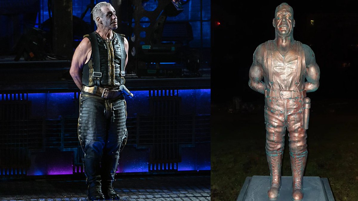 metalinjection's tweet photo. Statue Of TILL LINDEMANN Erected For His 60th Birthday, Stolen Immediately https://t.co/Pf3440seuT https://t.co/95etO5YunG