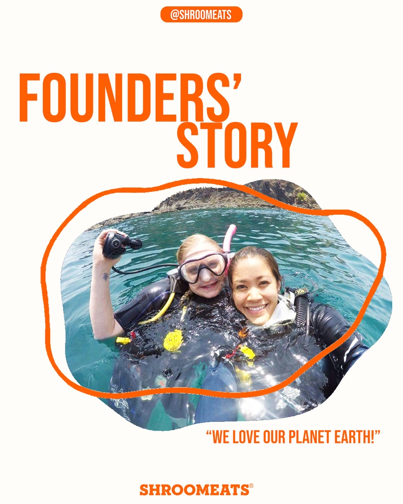 The journey of creating Shroomeats started as both Dissaya and Mary would #scuba dive and see the damage created by #globalwarming. 

#Shroomeats checks the boxes:
✅ #Delicious
✅ #Sustainable
✅ #Healthy
✅ #Allergenfree
✅ #Nutrientdense

Now available in your local @sprouts