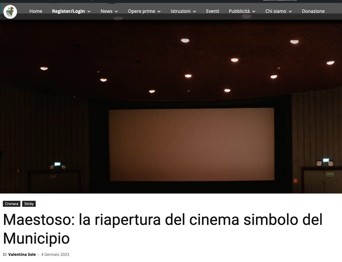 ClaudioPalazzi's tweet photo. Maestoso: la riapertura del cinema simbolo del Municipio https://t.co/KYC6hL689Q via @ClaudioPalazzi di @solcomesonosol #cinema #CircuitoCinema #cultura #lavoro #Maestoso #multisala #roma #turismo https://t.co/fiiThOCIGz