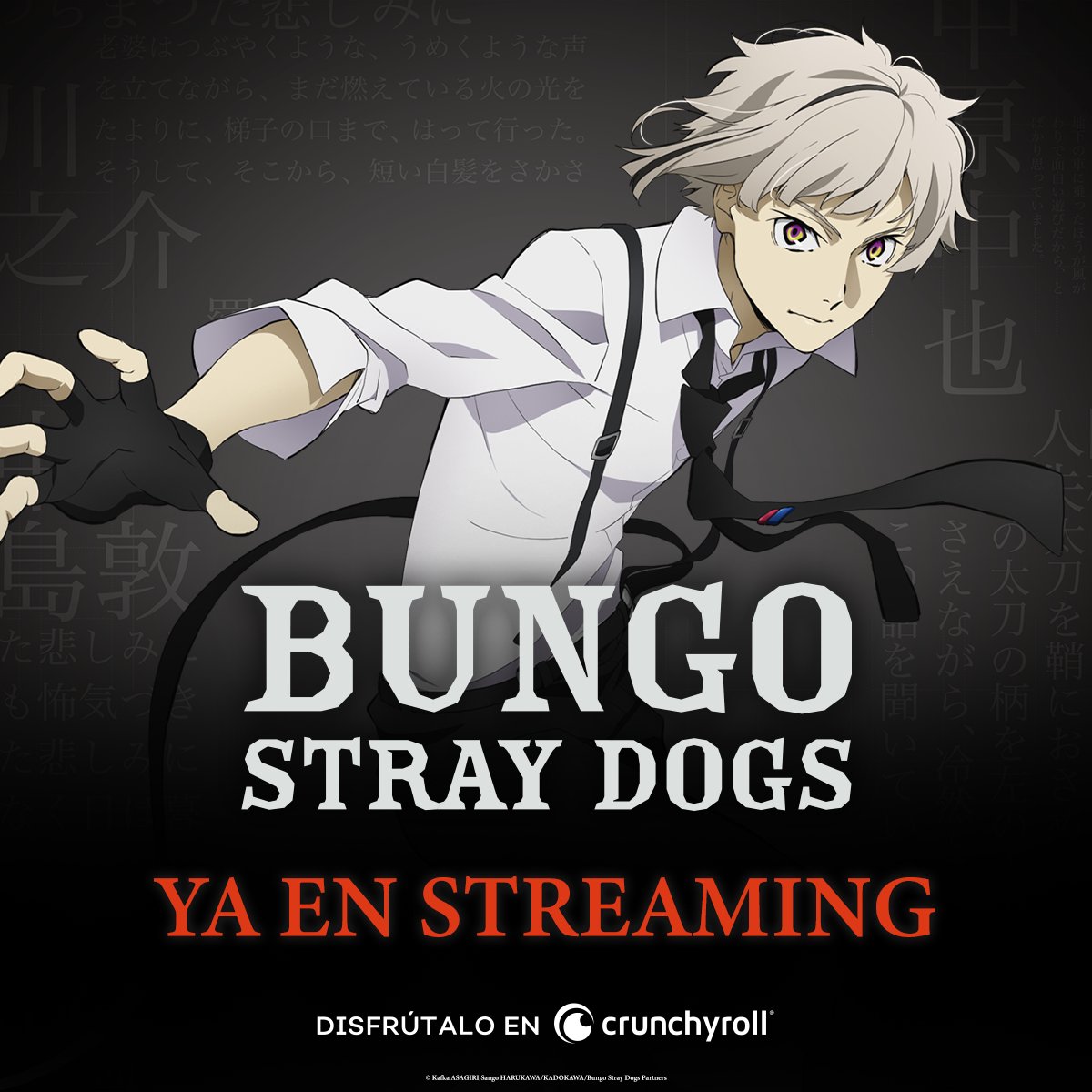  Quarta temporada de Bungo Stray Dogs ganha dublagem  na Crunchyroll