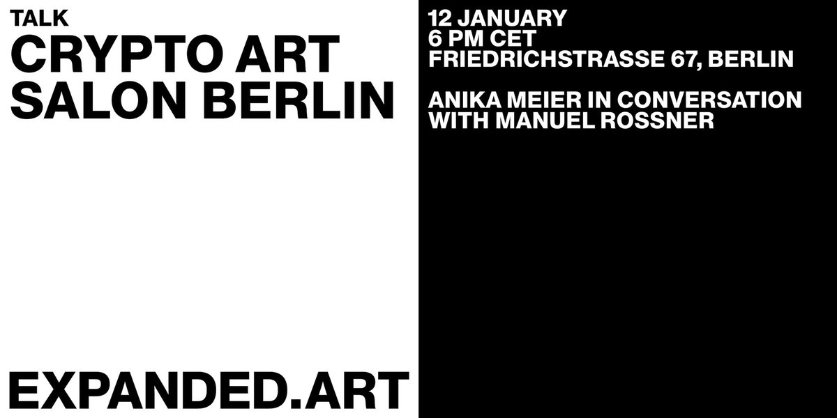 EXPANDED.ART on Twitter "🟦 Join us for the first CRYPTO ART SALON