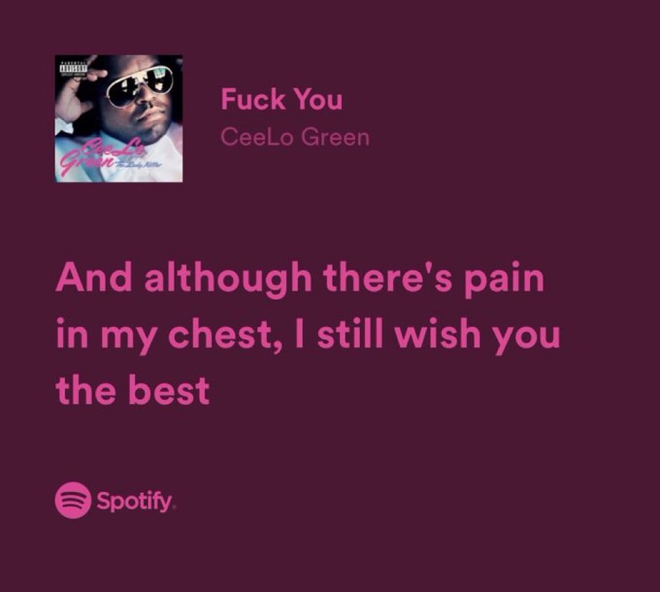 PlaylistsLife's tweet photo. #FU #CeeLoGreen #Lyrics #music #brokenheart https://t.co/11BMbciWHW