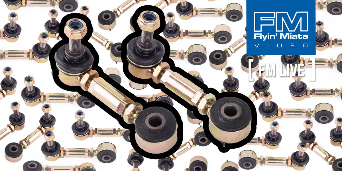 FlyinMiata's tweet photo. This week on FM Live, Ethan gives us all the basics on suspension end-links.
https://t.co/dKnXfMYC05
#FMLive #Live #video #endlinks #sway #links #suspension #basics #QandA #tech #talk #Miata #miatalife #upgrade #parts #performance #EthanORegan #FM #FlyinMiata https://t.co/b1LBNcsARF