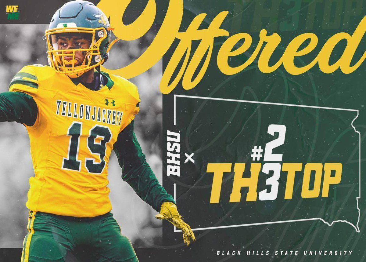 Jones__Thomas's tweet photo. Thanks to @coachnighttrain for calling and giving me the opportunity to continue my athletic and acedemic career at @BlackHillsState https://t.co/ki5ubqkuHr