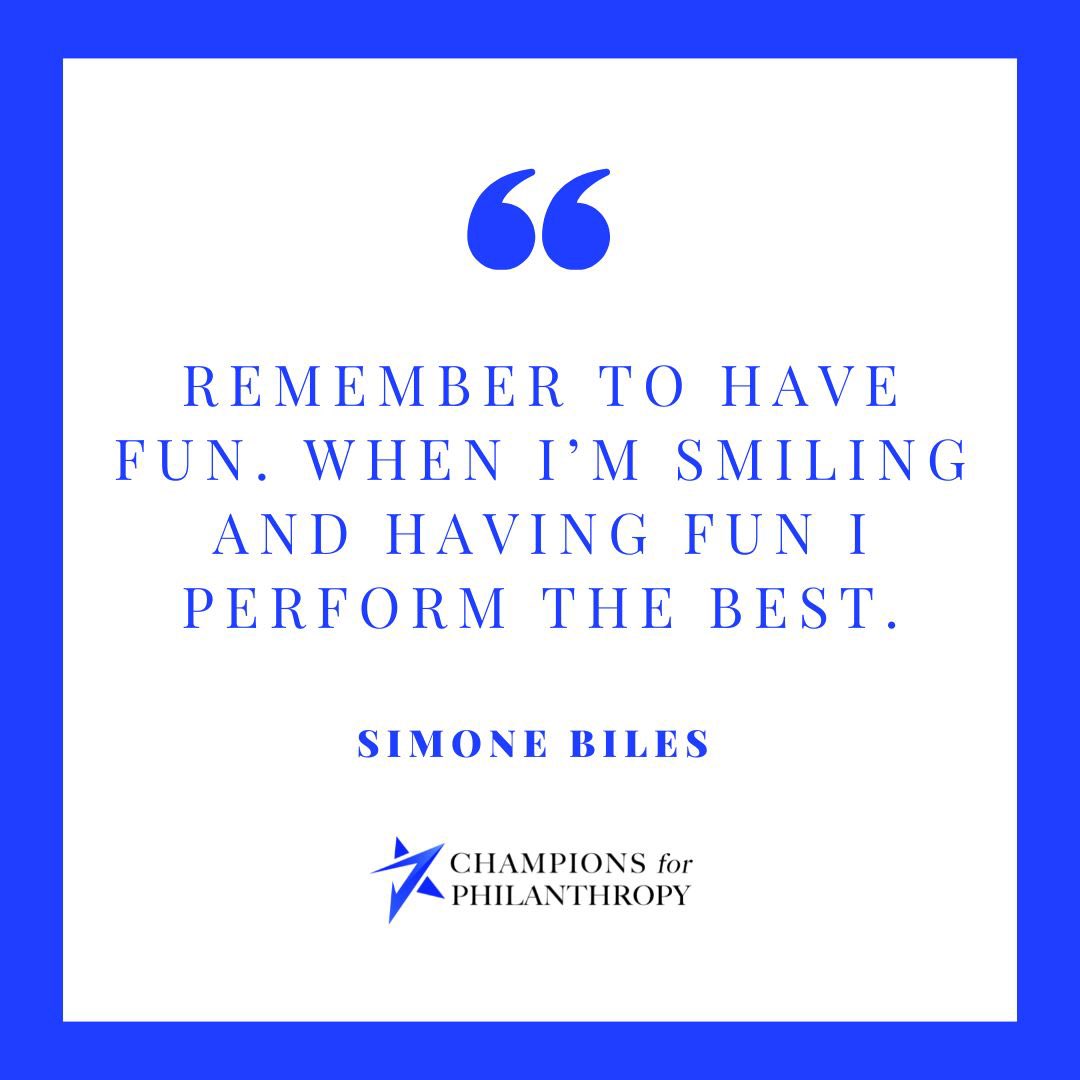 Here’s some #WednesdayWisdom from Olympic gold-medalist <a href="/Simone_Biles/">Simone Biles</a> who knows what it takes to perform at her peak, and says fun is essential! Life can be challenging, and that’s okay. But don’t forget to take care of yourself and have some fun along the way.