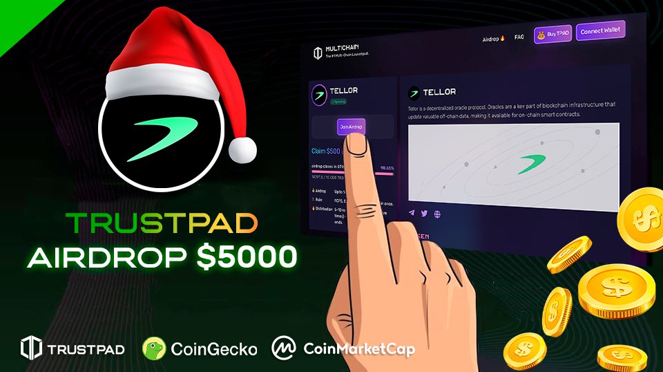 WeAreTeIIor's tweet photo. 🚀Claim $5000 in $TRB Token

⏰Hurry up! Get your Airdrop for #FREE + GAS
💥Claim here: https://t.co/BQAhWJBDry

Airdrop is part of our marketing strategy to promote our Tellor to the public.
🎁Each active community member can claim $5000 in #TellorTributes #eth #metamask https://t.co/akt496CoAn