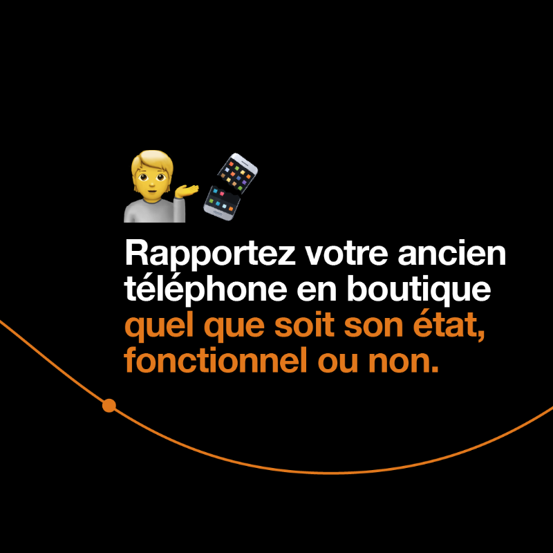Orange_France's tweet photo. Vous pensez que votre ancien mobile n'a aucune valeur ? Faux 😉 Jusqu’au 1er février, on reprend tous vos mobiles, fonctionnels ou non.