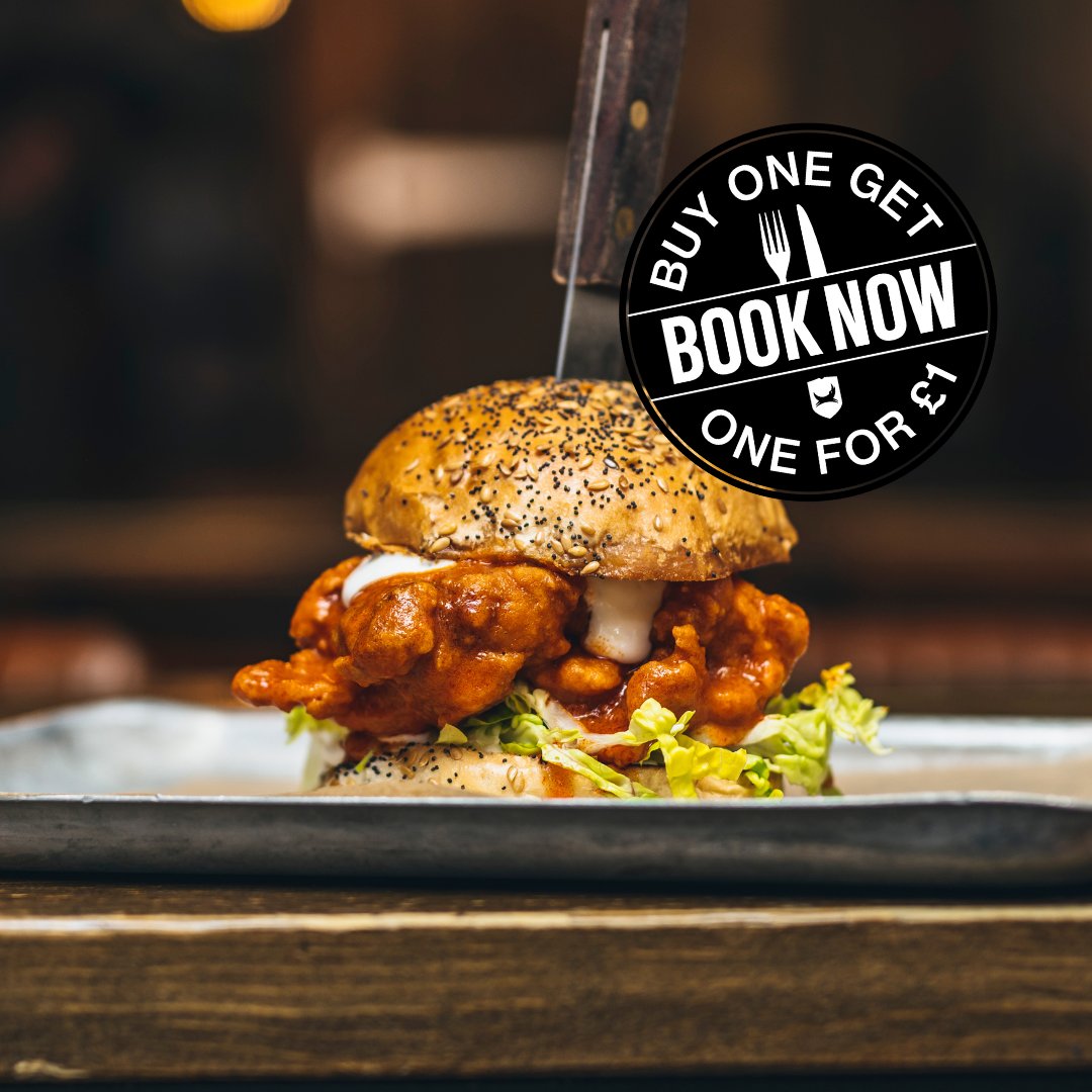 BUY ONE GET ONE FOR £1
All through Jan &amp; Feb we are giving you this amazing deal where if you buy any burger, you get a second one for only £1!
Pre-Booking only so just head to our site to book your self a table!