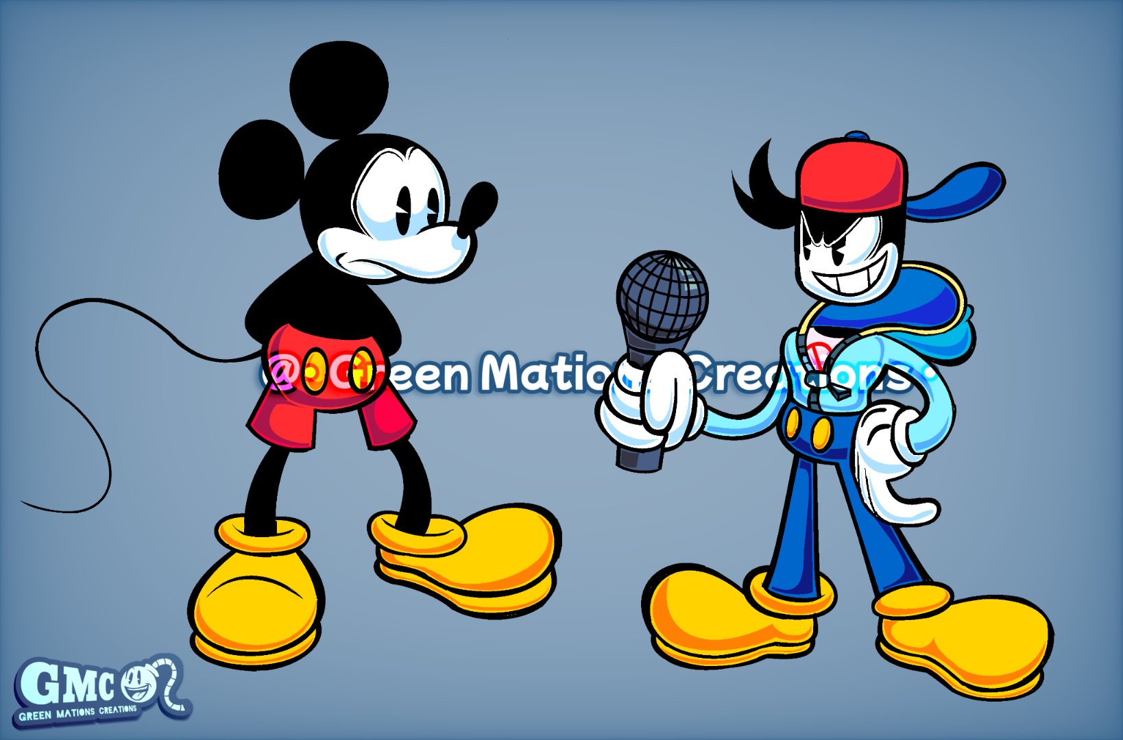 Green Mations Creations • X પર: Mr Beast rap battle meme but it's Mickey.  Lmao #FNF #MickeyMouse #Disney #Rubberhose #WednesdaysInfidelity #VSMouse  #SundayNightSuicide #SuicideMouse #Art #Cartoon #1930cartoons #MrBeast  #MrBeastMeme #IbisPaintX https