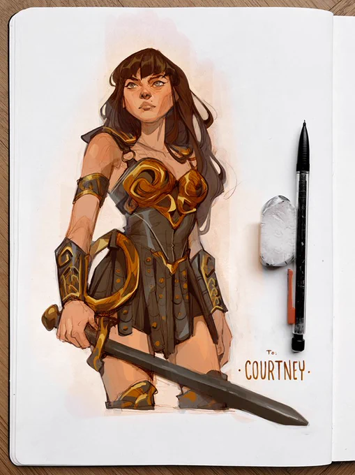 Xena warrior princess! A gift for my amazing discord server mod Courtney aka . We did a little secret santa gift exchange within the mod team which was so wholesome and fun 
