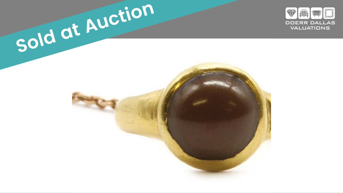 This rare 'toadstone' ring was found in a box of mixed #jewellery and sold for £12,500 in November. 

These #rings were thought to have magical properties up until the 18th Century so were widely sought after.

Read more: bit.ly/3Z9tn5O

#InsuranceValuations