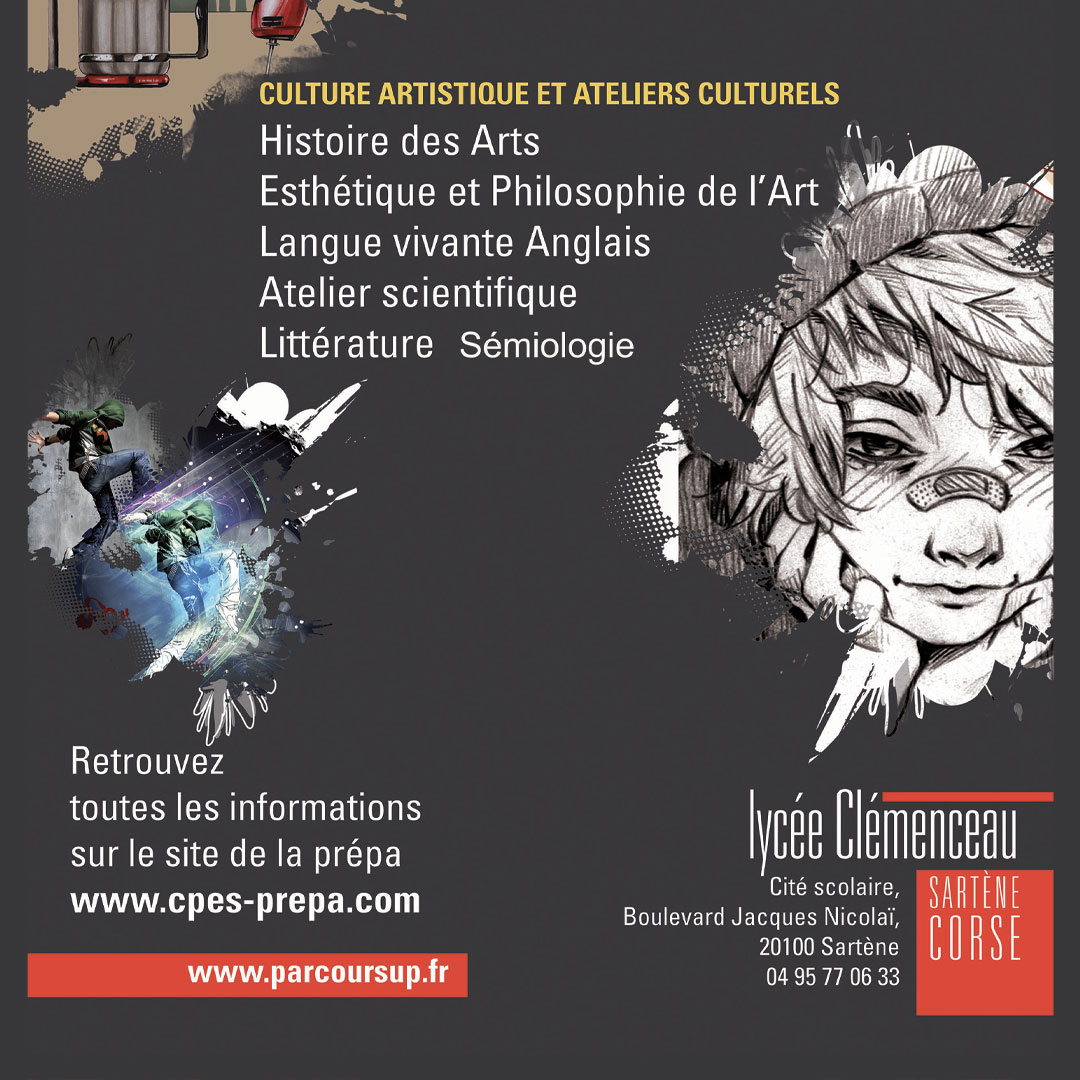 Journée Portes ouvertes mercredi 18 Janvier à 14h au Lycée Clémenceau de Sartène. 👍😁  👉 
Plus d'informations -> 📞04 95 77 06 03  

 #portesouvertes #design #cpescaap #prepa #sartene #corse