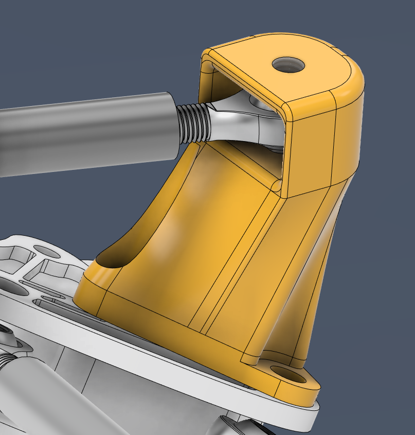 zetecinsidecom's tweet image. I redrew the heave mounts today. They will be sent for printing tomorrow so I can see how well they will fit above the rockers. Next job is to get the sliding spring mechanism built, I can probably get one printed, so I'll start that tomorrow.
#fusion360 #heavespring #formulaford