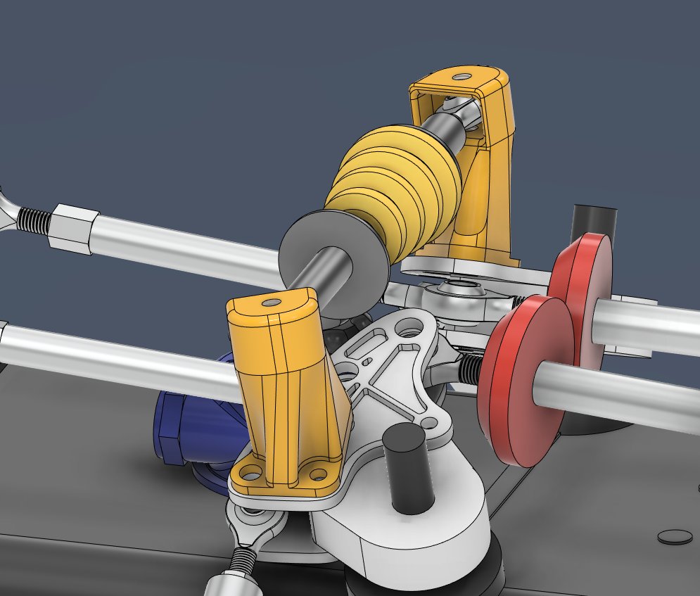 zetecinsidecom's tweet image. I redrew the heave mounts today. They will be sent for printing tomorrow so I can see how well they will fit above the rockers. Next job is to get the sliding spring mechanism built, I can probably get one printed, so I'll start that tomorrow.
#fusion360 #heavespring #formulaford