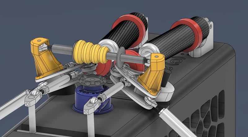 zetecinsidecom's tweet image. I redrew the heave mounts today. They will be sent for printing tomorrow so I can see how well they will fit above the rockers. Next job is to get the sliding spring mechanism built, I can probably get one printed, so I'll start that tomorrow.
#fusion360 #heavespring #formulaford