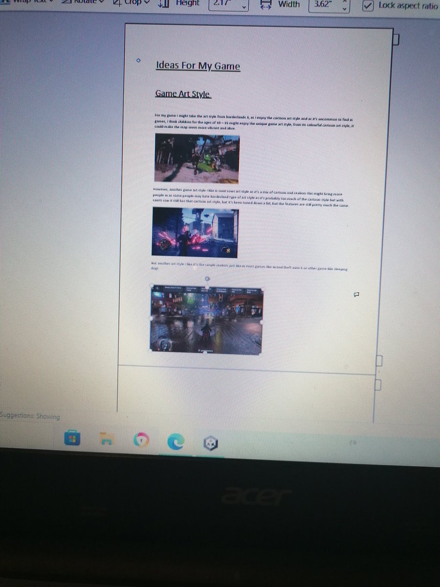 Yesterday I began my first game design assignment.