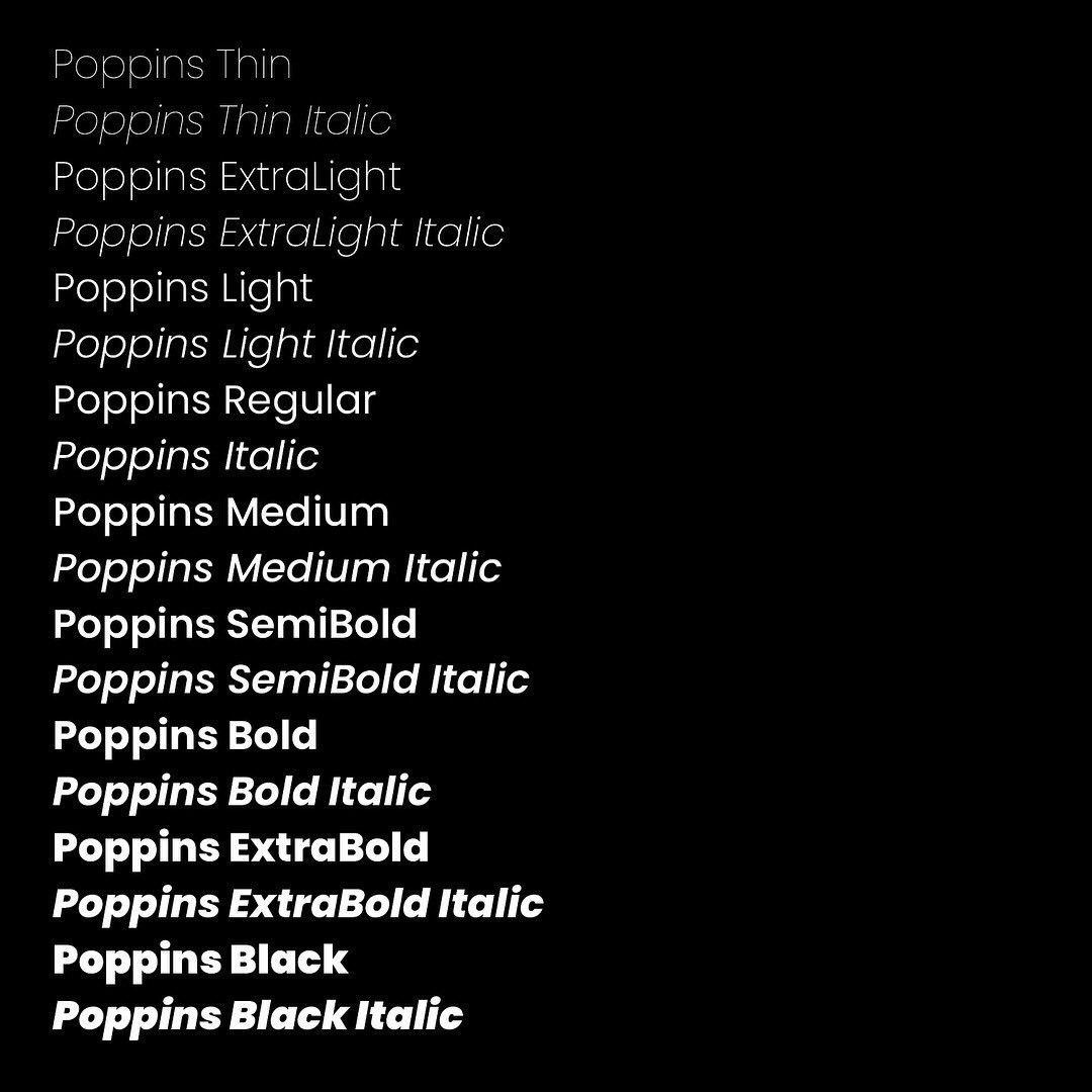 To my designers: drop a font that you love so much it hurts. i’ll start: Poppins by ITF