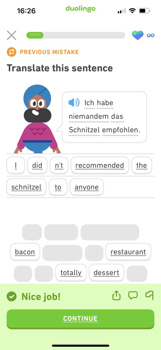 Hey <a href="/duolingo/">Duolingo</a> <a href="/duolingoUK/">Duolingo 🇬🇧</a> Please can you get someone to proofread your translations. This is horrible grammar!