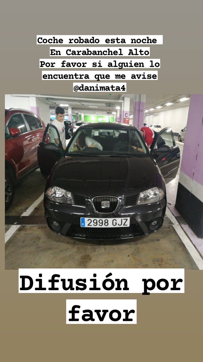Coche robado esta noche en Carabanchel Alto
🚨Por favor difusión🚨
Cualquier ayuda es buena