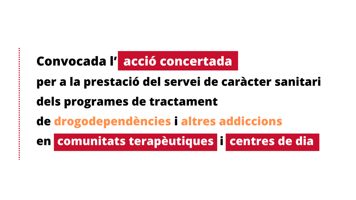 OfeliaGimeno's tweet photo. 📢 Hui el @GVAdogv publica la convocatòria de l’#accióconcertada per a la prestació sanitària de programes de tractament de #drogodependències i altres #addiccions en comunitats terapèutiques i centres de dia

✅Un avanç qualitatiu per al treball en xarxa
🫂Les persones al centre https://t.co/2Ni0a1ylcq