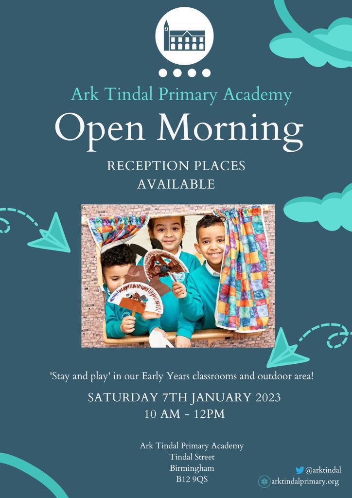 📣 Calling all families! 📣

Our open morning is just around the corner. Join us on Saturday to meet the team and play in our engaging Early Years classrooms 📅 

We can’t wait to meet you! 

#openmorning #EarlyYears #admissions #Birmingham #BalsallHeath