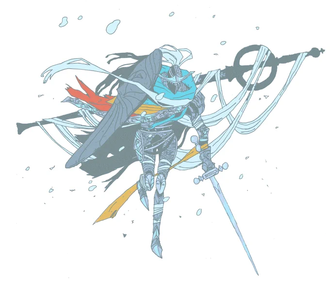 Last Knight of the  Bedivere is tasked with casting excalibur back into the lake. This act signifies the end of Arthur's reign and life. But Bedivere the ever faithful can't accept this fate, Twice he goes and refuses to throw the sword but ultimately fulfills his duty 