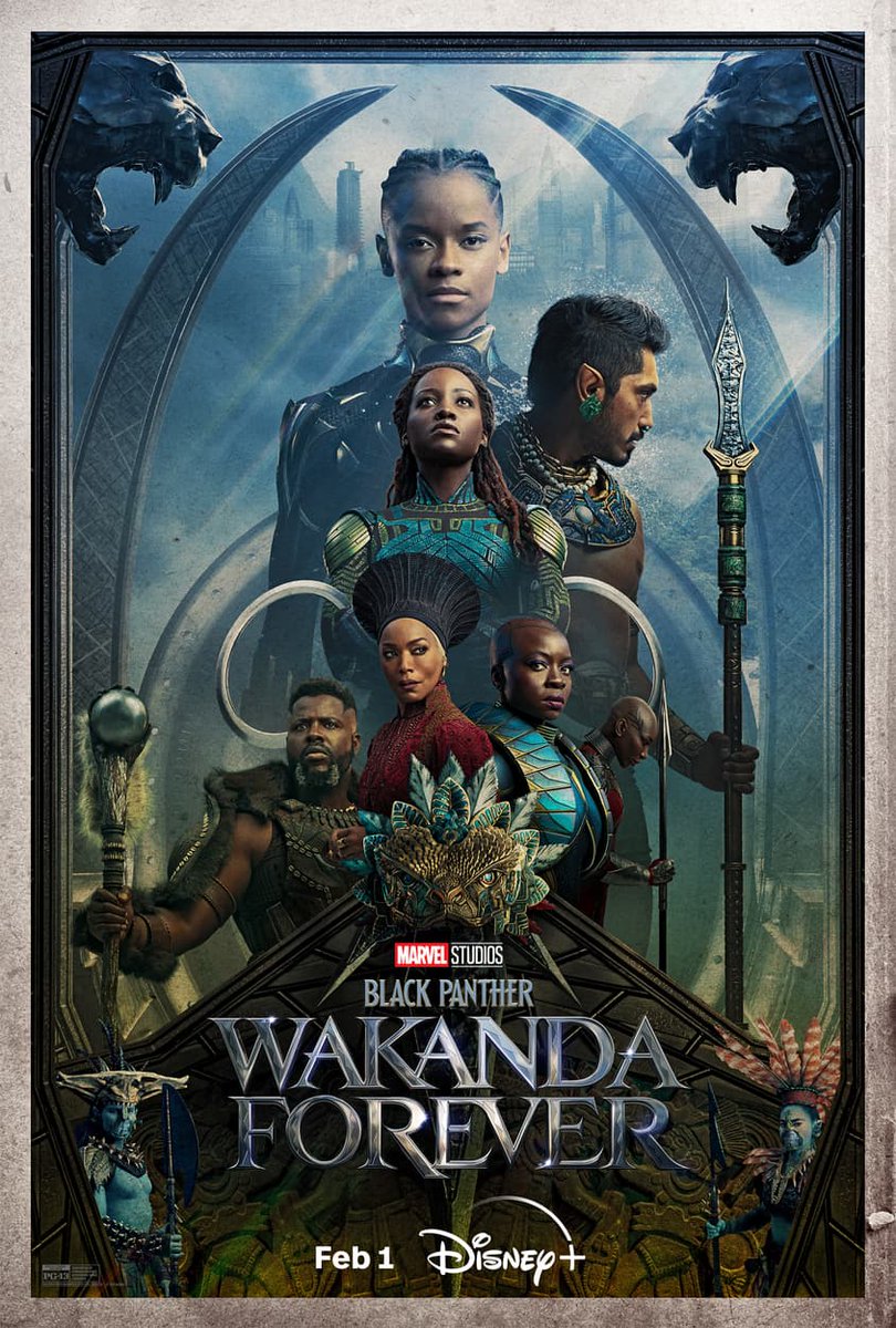 Black Panther: Wakanda Forever begins worldwide streaming on <a href="/DisneyPlus/">Disney+</a> on Feb 1

#Marvel #BlackPanther #Wakanda #DisneyPlus

Read more: 
filmoria.co.uk/black-panther-…