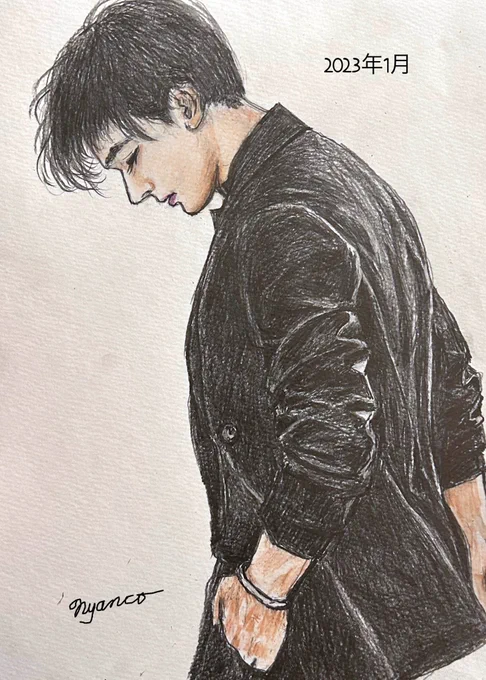 Tiffany  ×  吉沢亮その均整の取れた顔立ちとシルエットに驚くばかり#吉沢亮#Tiffany#色鉛筆画 