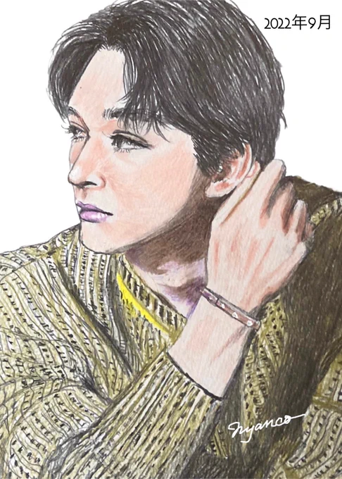 Tiffany  ×  吉沢亮その均整の取れた顔立ちとシルエットに驚くばかり#吉沢亮#Tiffany#色鉛筆画 