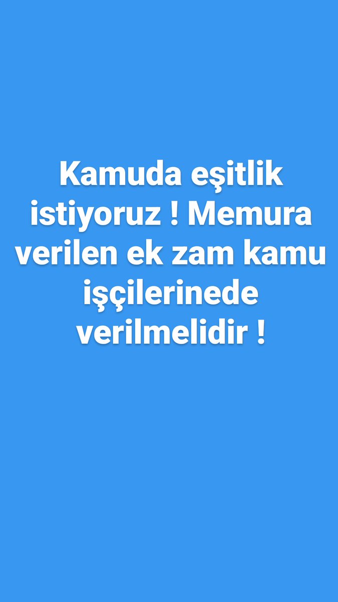 _ilkdordun's tweet photo. Kamu çalışanları arasında eşitsizlik yaratacak ücret politikaları istemiyoruz. 
Ek zam işçi-memur ayrımı yapılmadan tüm kamu çalışanlarına uygulansın. 
#kamuiscisiekzamistiyor
@vedatbilgn @csgbakanligi @tcbestepe @t_saglikis_1961 https://t.co/k5iChwp0G5