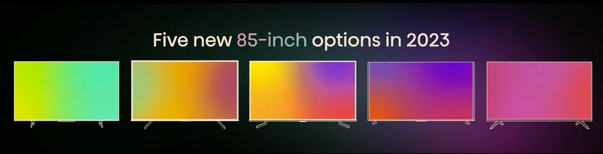 . @Hisense_USA @HisenseGlobal will meet the demand for larger TV's offering five new 85' options in 2023 #HisenseCES #HisenseCES2023 #CES #CES2023