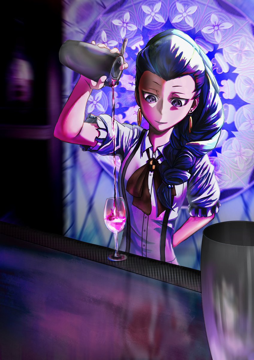 WindSketchy's tweet photo. Nona makes a drink #deathparade #quindecim #nonaginta https://t.co/e5nWhJPo6U