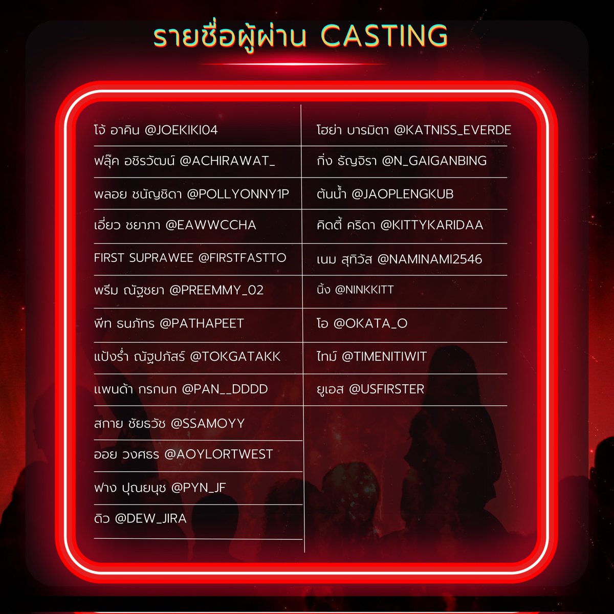 ประกาศรายชื่อผู้ผ่านเข้ารอบ Casting  Cinderella boy the series 1st round 

รายละเอียดของการ casting รอบต่อไป จะประกาศใน เร็วๆนี้
coming soon..

#cinderellaboys 
#cinderellaboystheseries #blseries #blseriesthailand #casting #castingcall