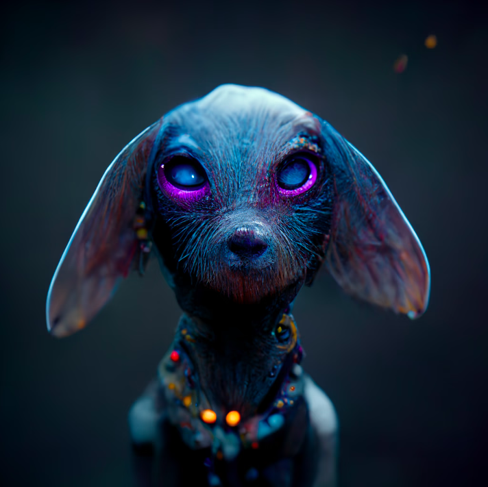 This is Rosemarie...🐶👽
She connects to the old spirit world of Paw through altered states of consciousness such as trance. She summons spirits or spiritual energies into the physical world to heal living beings and plants.
#nfts #dogliens