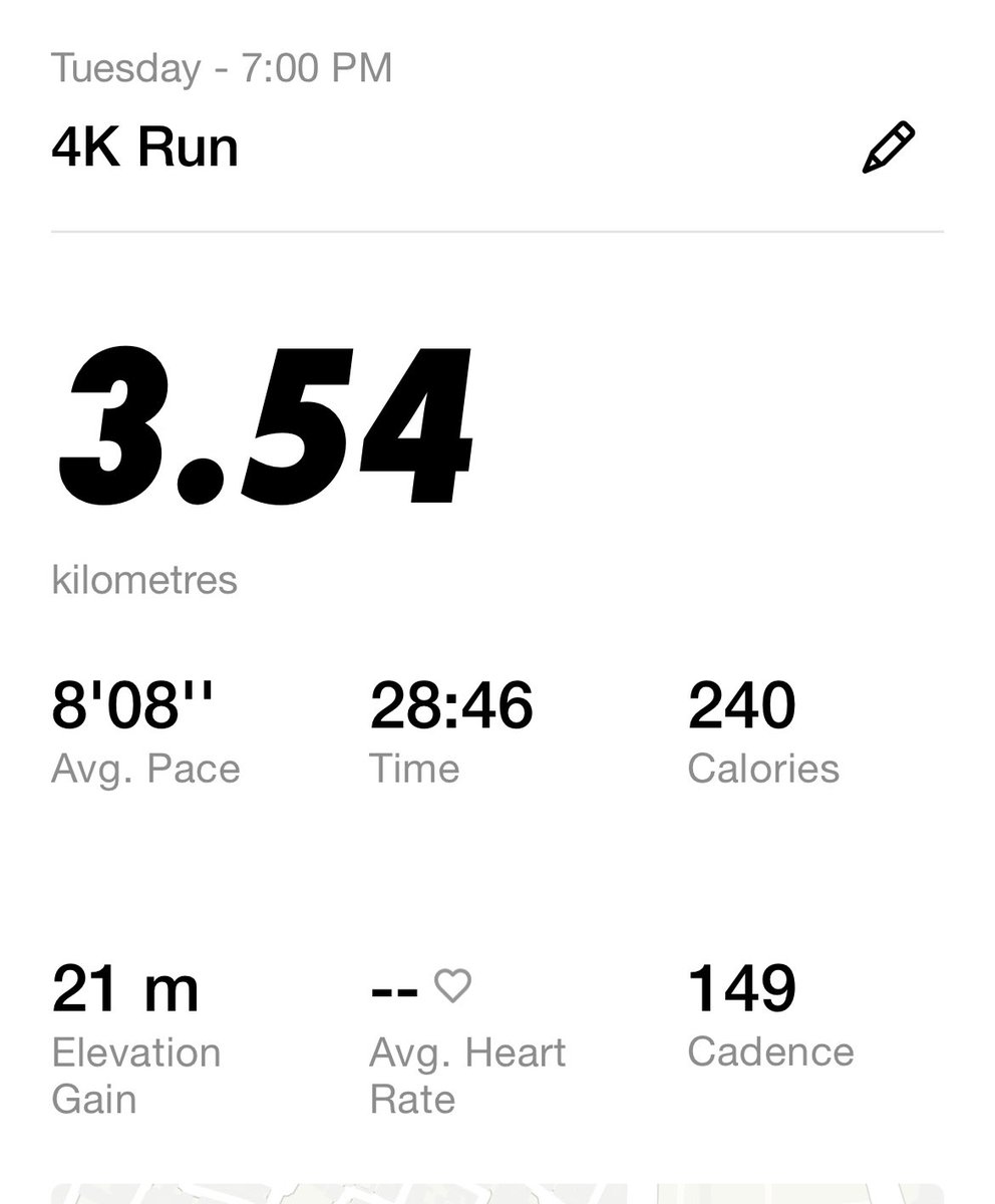 adityapuranik99's tweet image. Day 3 of #100DaysOfRunning. 

Was embarrassed for past couple of days to show my runs. But I have been improving day over day. 

Observations over first 3 days:

- Lower Back Pain, sore back after first run. 
- Legs doing okay for now
- Stamina not improved, but mindset shift.