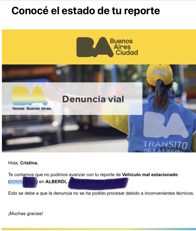 No me toman la denuncia por inconvenientes tecnicos?? Y ahi se cierra todoooo??  <a href="/gcba/">Buenos Aires Ciudad</a>