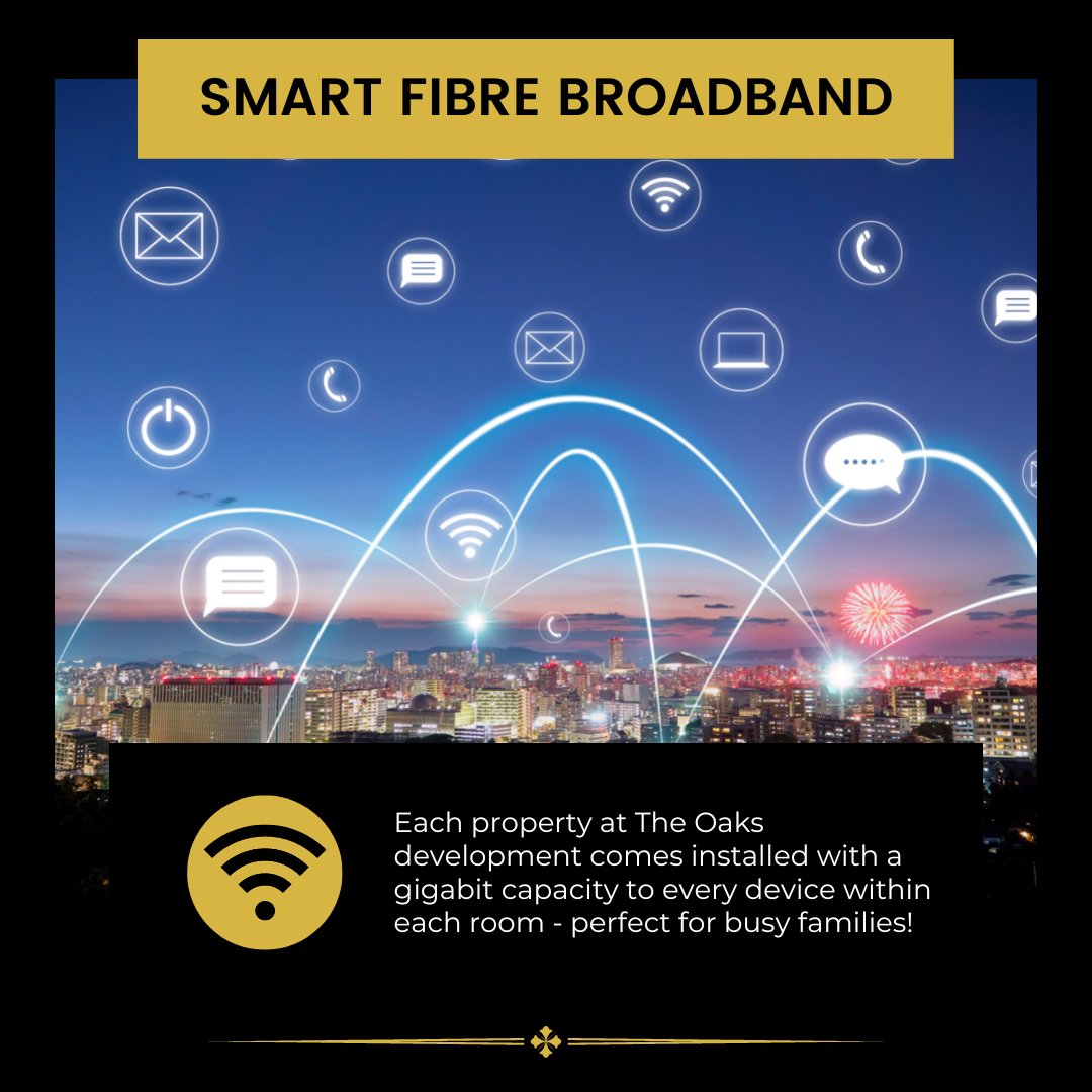 sherwoodoak's tweet photo. We’ve considered the wants and needs of today's modern homeowners in many aspects of #TheOaks.
This includes an excellent #smartfibre connection installed in every home as standard - perfect for busy families! 🌐 https://t.co/79P0BXIhnv