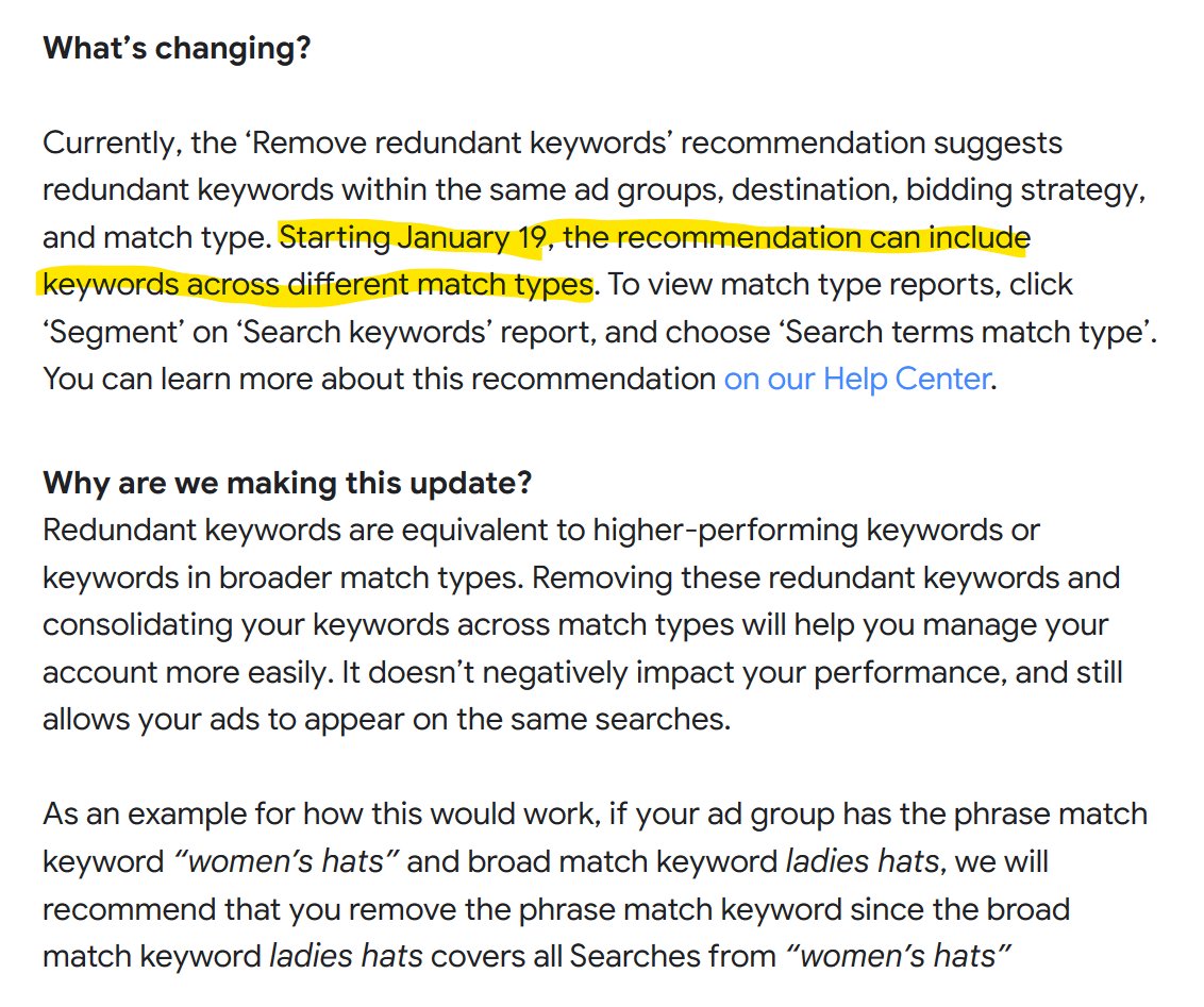 On what planet does this make sense? 

Google Ads is changing the definition &amp; execution of a recommendation AFTER IT HAS ALREADY BEEN APPLIED. 

This should be a different recommendation. 

How could anyone EVER apply a <a href="/GoogleAds/">Google Ads</a> recommendation to an account again?

#ppcchat