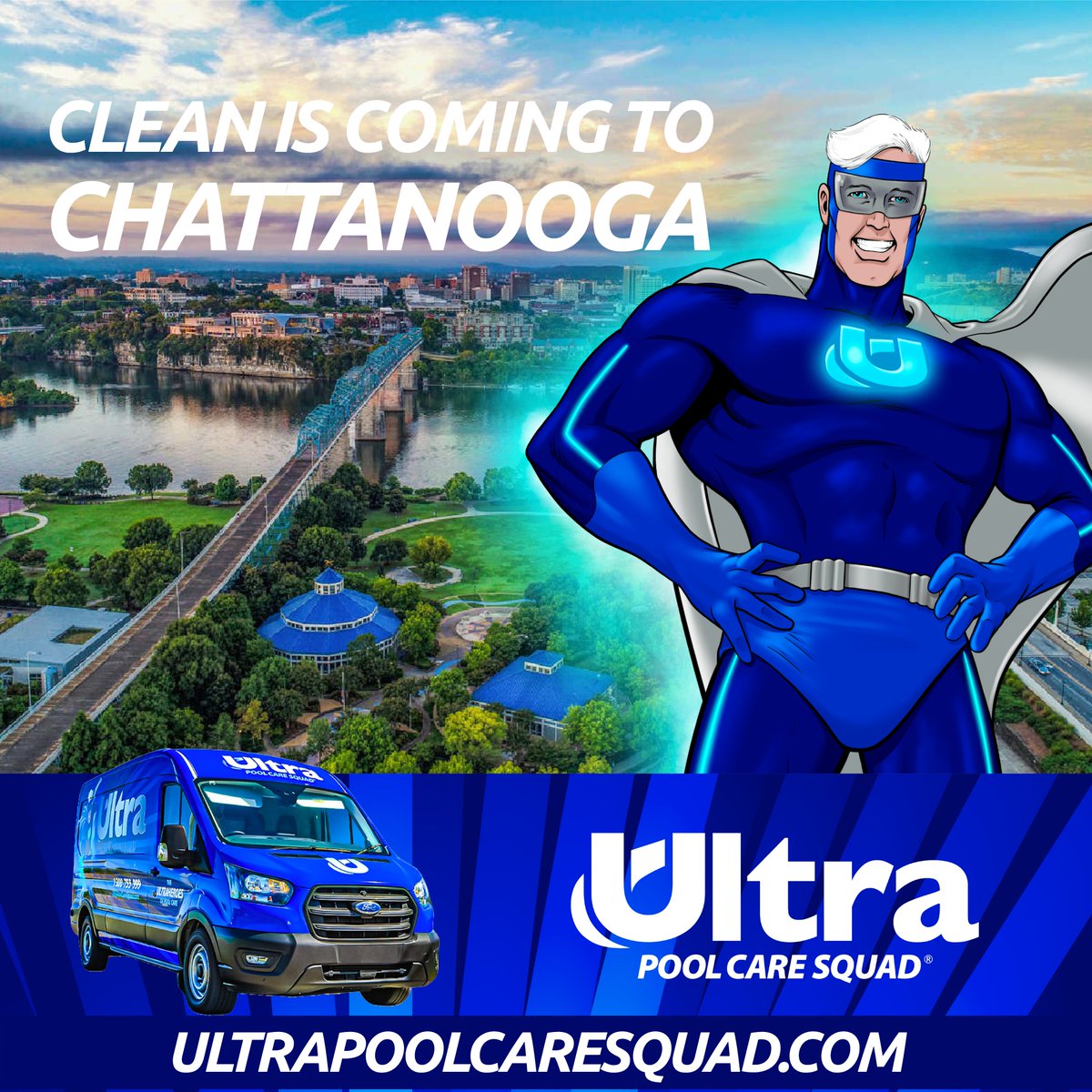 We're starting the new year with exciting news.  The #UPCS is coming to the #Chattanooga area this Spring!  Stay tuned for more information and get ready to enjoy Ultra Clean. #upcs #poolcleaning #franchiseownership #chattanooga #tennessee