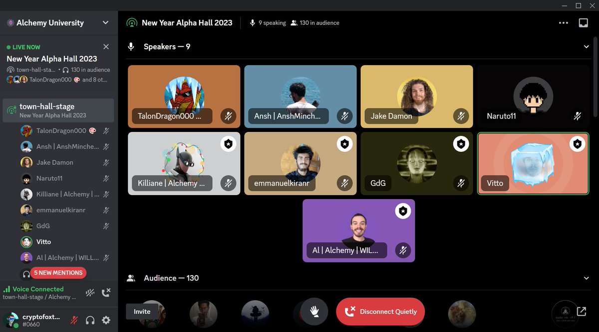Crypto Foxtrot (@cryptofoxtrot) on Twitter photo First Alchemy Town-hall of 2023 🎉🎉
#RoadToWeb3
<a href="/AlchemyLearn/">Alchemy University</a> <a href="/VittoStack/">Vitto Rivabella</a> <a href="/naruto11eth/">Naruto11.eth</a> <a href="/KillianeMenand/">Killiane Menand</a> <a href="/lifeofbitcoin/">now at punk6068</a> <a href="/IAmJakeDamon/">Jake Damon</a> <a href="/gabrieldegiuli/">GdG</a> First Alchemy Town-hall of 2023 🎉🎉
#RoadToWeb3
<a href="/AlchemyLearn/">Alchemy University</a> <a href="/VittoStack/">Vitto Rivabella</a> <a href="/naruto11eth/">Naruto11.eth</a> <a href="/KillianeMenand/">Killiane Menand</a> <a href="/lifeofbitcoin/">now at punk6068</a> <a href="/IAmJakeDamon/">Jake Damon</a> <a href="/gabrieldegiuli/">GdG</a>