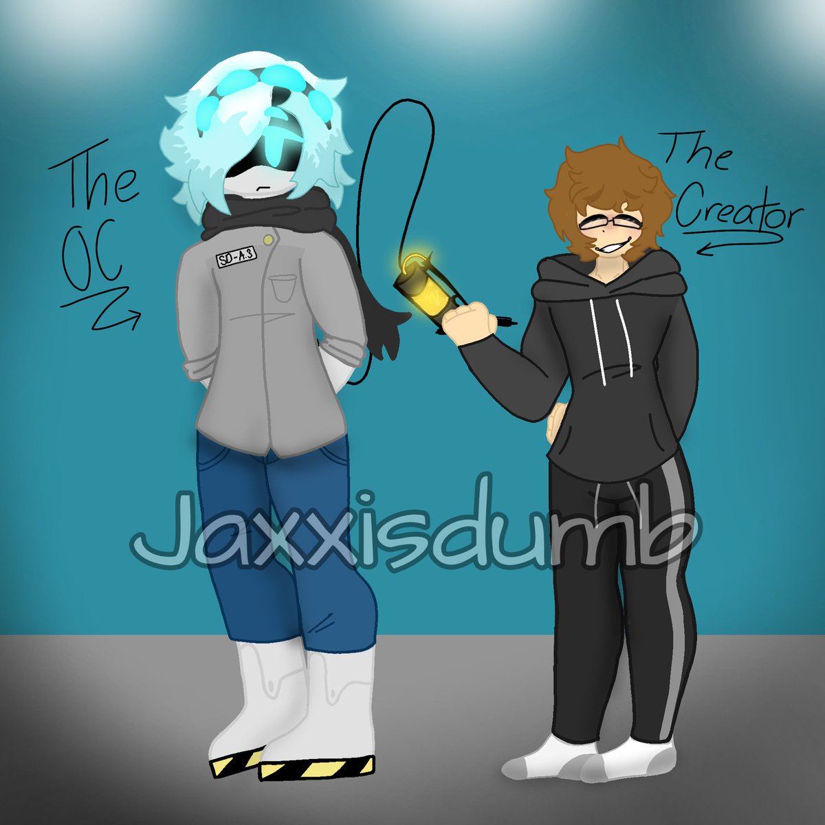 A little OC and The Creator drawing! The first one is mine and the second one is the one I drew for a friend!  #art #digitalart #digitalartwork #drawing #murderdrones #murderdronesOC #OC #meetthecreator #creatordrawing