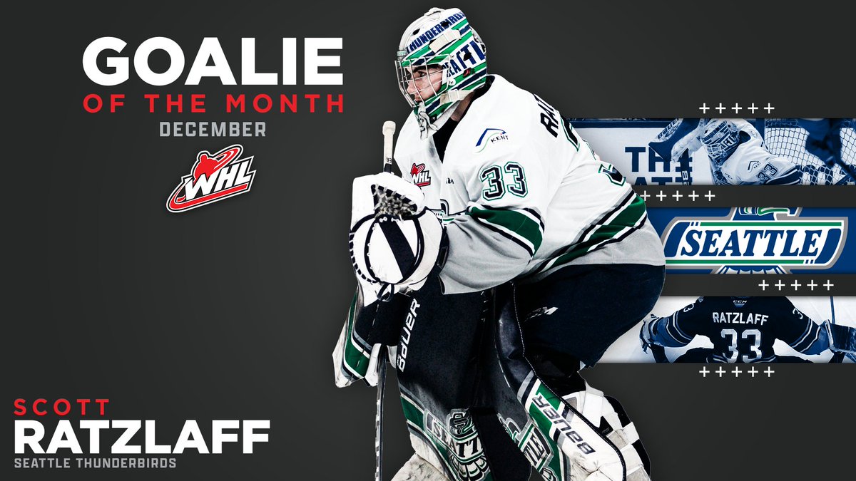 After posting an 8-0-0-1 record, .946 SV% and two shutouts in December, <a href="/SeattleTbirds/">Seattle Thunderbirds</a> netminder Scott Ratzlaff has been named the WHL Goaltender of the Month!

📰 | bit.ly/3CnmiF8