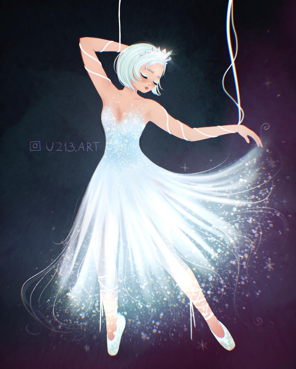 drawthecats's tweet photo. Winter ballerina for some challenge in Instagram 
#ArtistOnTwitter #artmoots #digitaldrawing https://t.co/vJZGTyJ95i