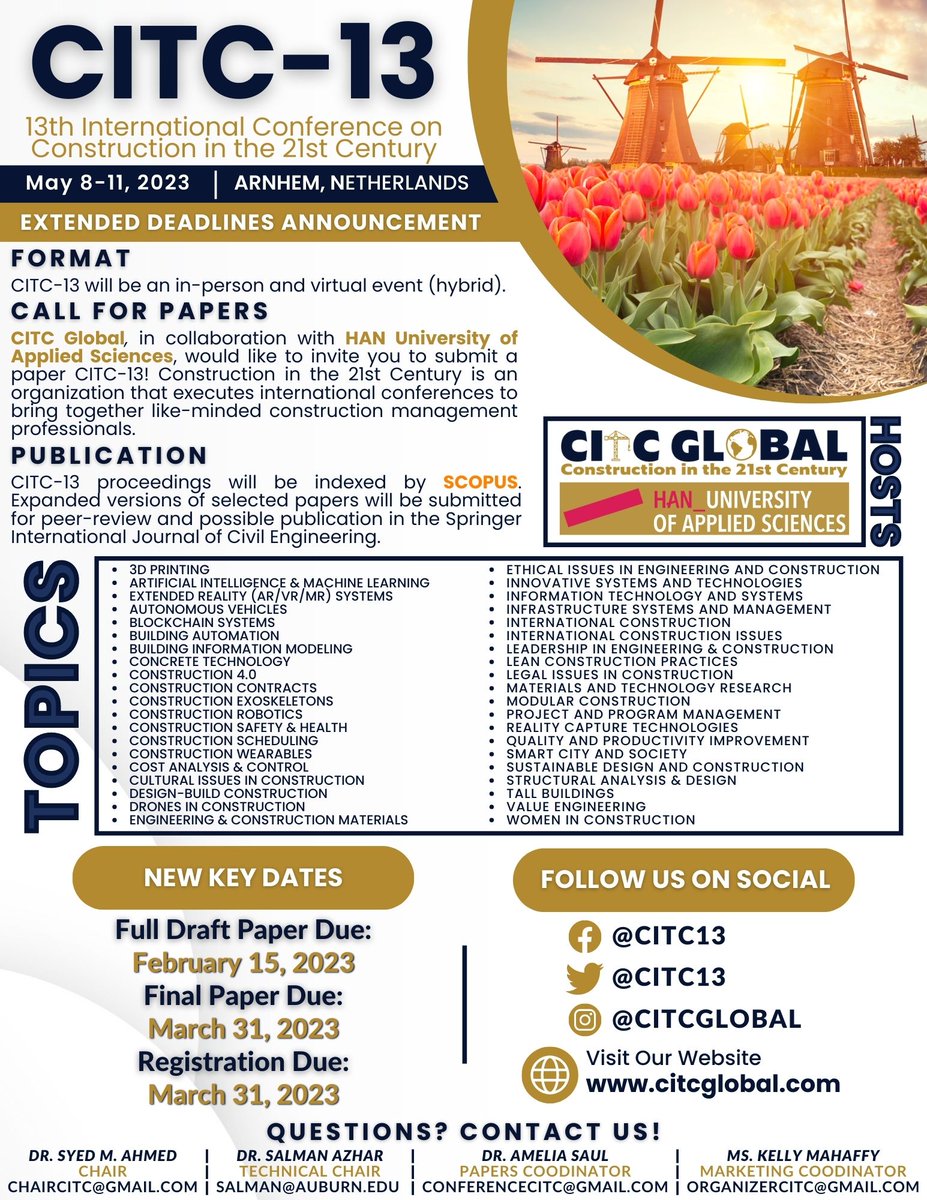 CITCConference's tweet photo. CITC-13 Key Deadlines Extension! - https://t.co/XxRZWjAXbf https://t.co/xPA1pswe4y