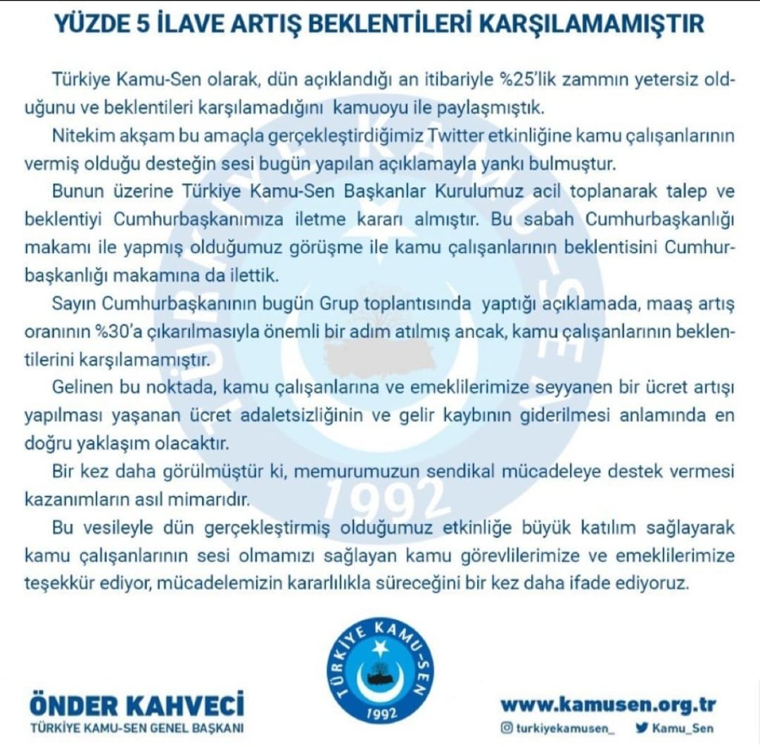 mesih_toparl's tweet photo. En az asgari ücret kadar artırılması lazım #memurazamyetersiz https://t.co/uGoJLTjXu7