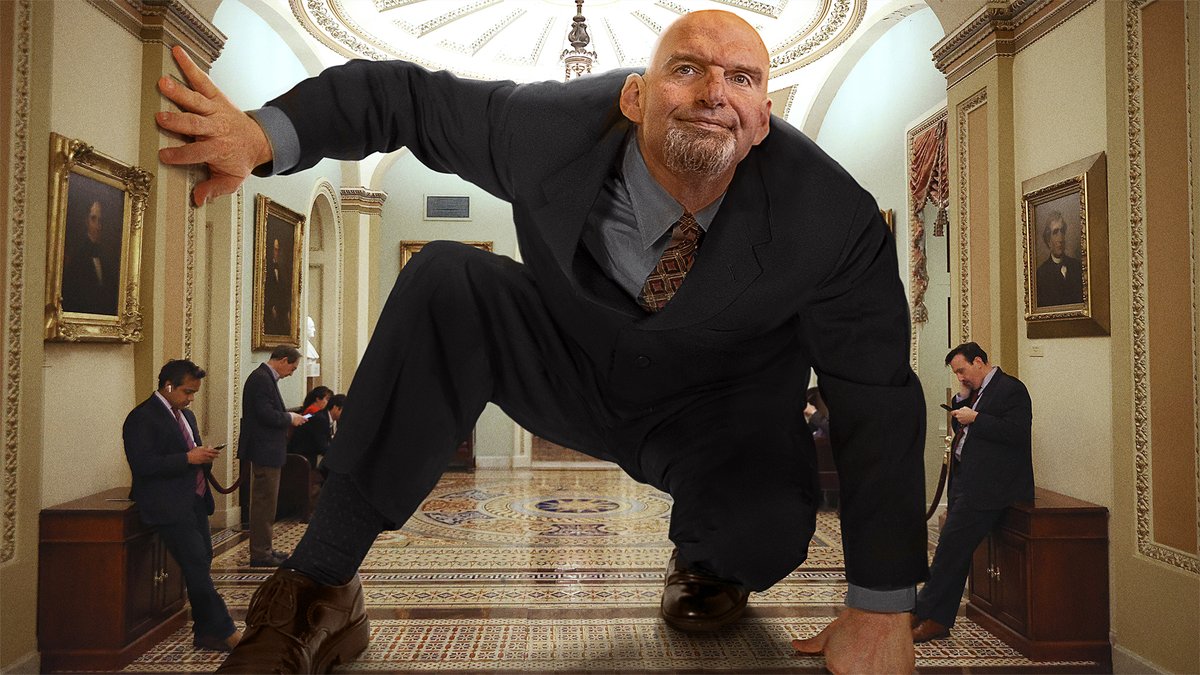TheOnion's tweet image. Fetterman Struggling To Adapt To Size Of Capitol Building bit.ly/3Gck5NP