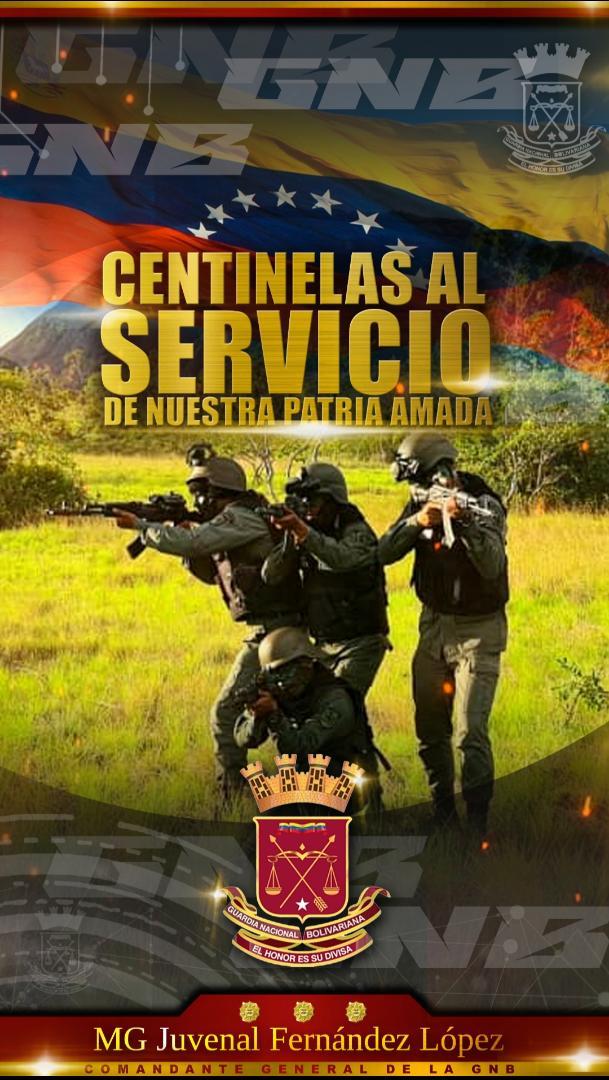 ZULIAGAESCONAS's tweet photo. #4Ene ||
➡️ Desde la gloriosa Guardia Nacional Bolivariana, nuestros Centinelas en perfecta cohesión, dando el Máximo Nivel de Excelencia para mantener la Paz y Tranquilidad de Nuestra Patria. 🇻🇪

#BoliviaHaceJusticia
@TVFANB https://t.co/nfrVeJrCZa