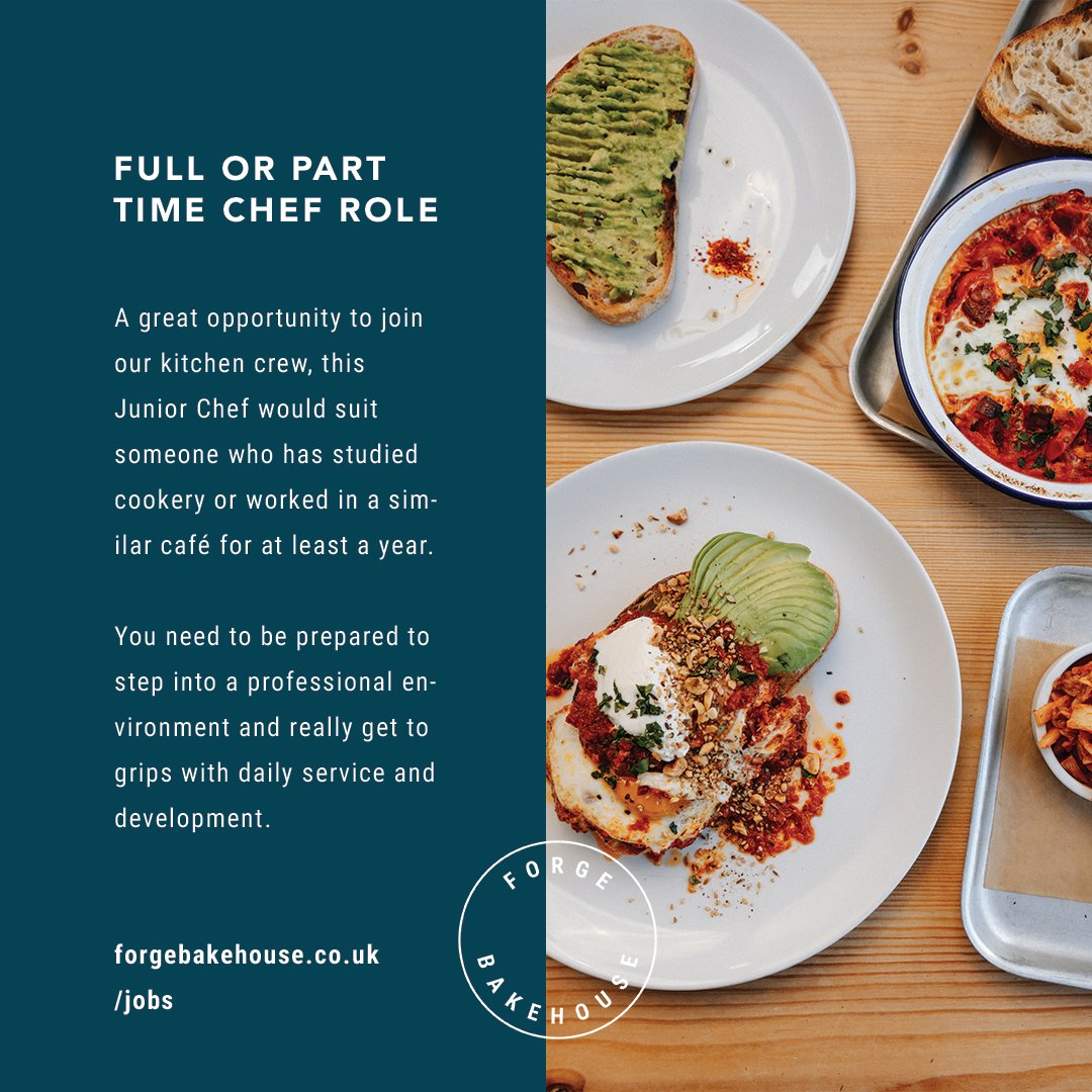 New year, new challenge? 

Send us your covering letter and CV to info@forgebakehouse.co.uk asap, we can't wait to hear from you!
.
.
.
#chefjob #sheffieldchefjob #jobrole #jobvacancy